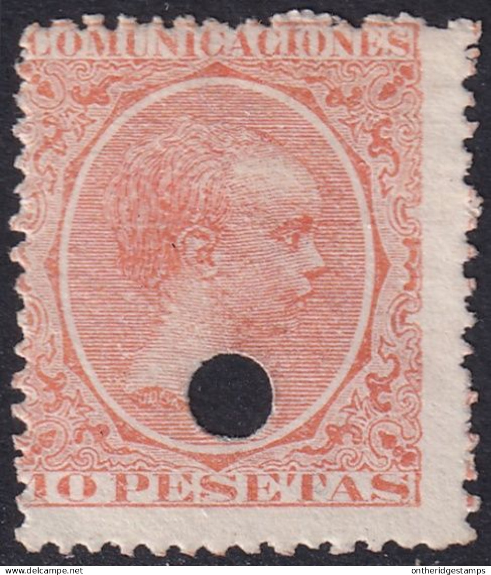 Spain 1889 Sc 270 España Ed 228T Telegraph Punch (taladrado) Cancel - Télégraphe