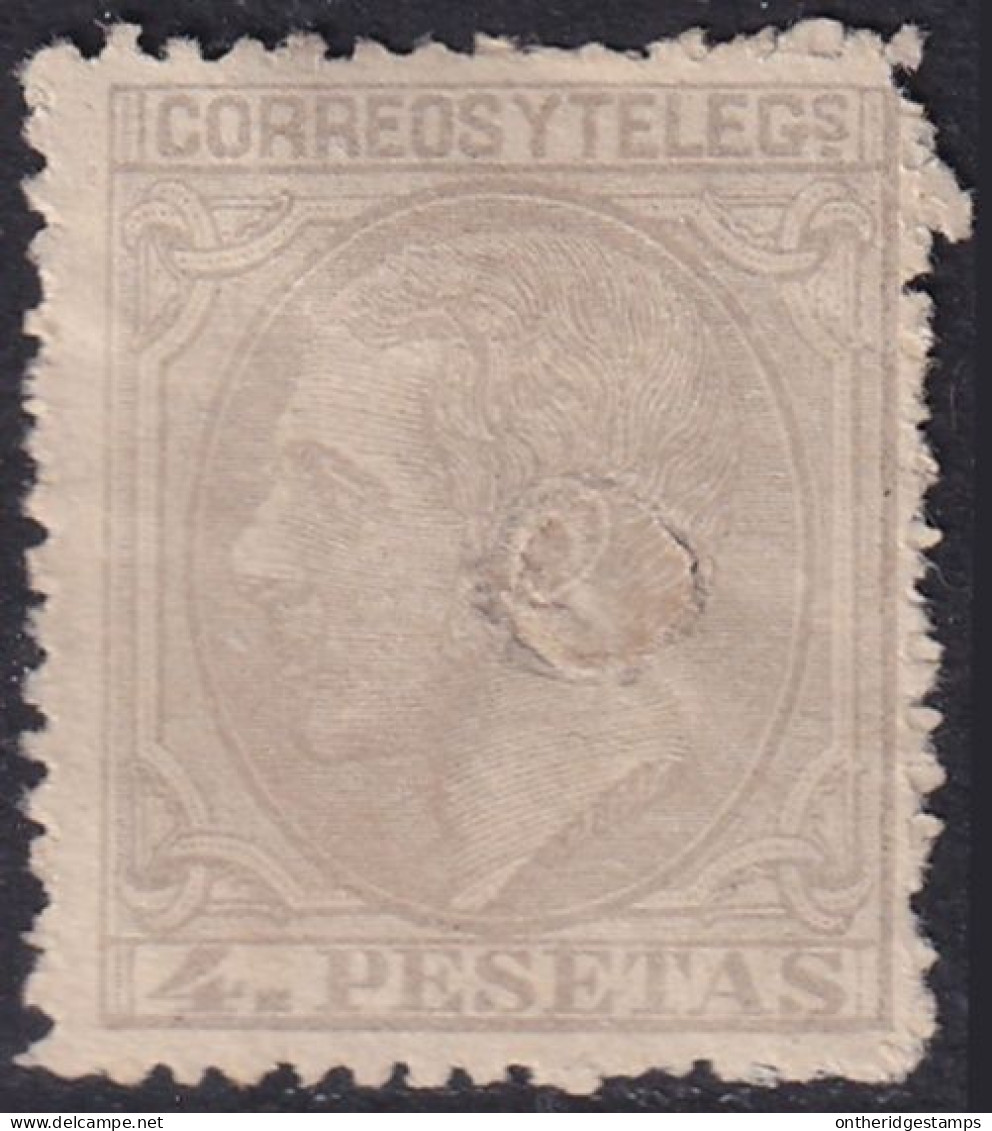 Spain 1879 Sc 250 España Ed 208T Telegraph Punch (taladrado) Cancel (filled) - Telegraph