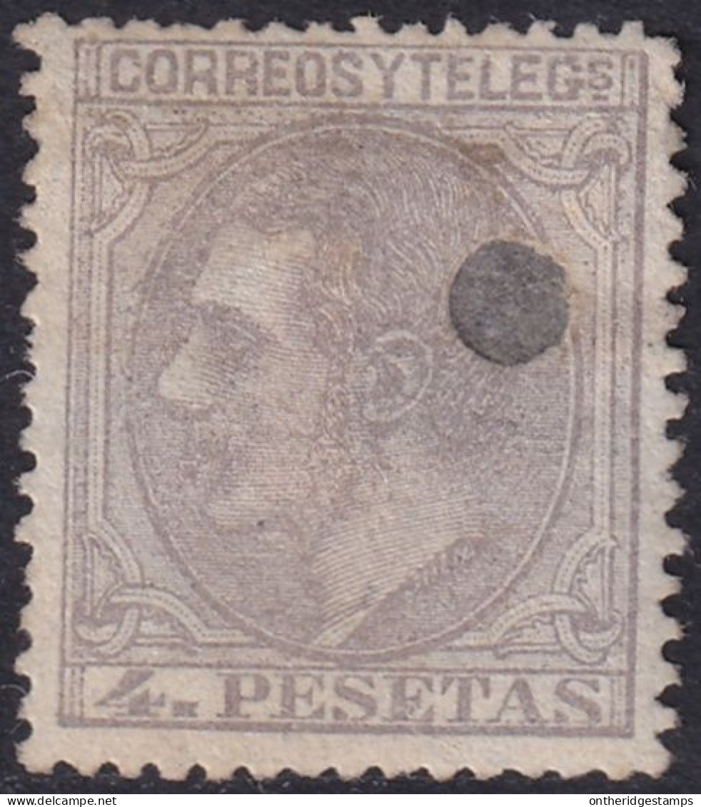 Spain 1879 Sc 250 España Ed 208T Telegraph Punch (taladrado) Cancel - Télégraphe