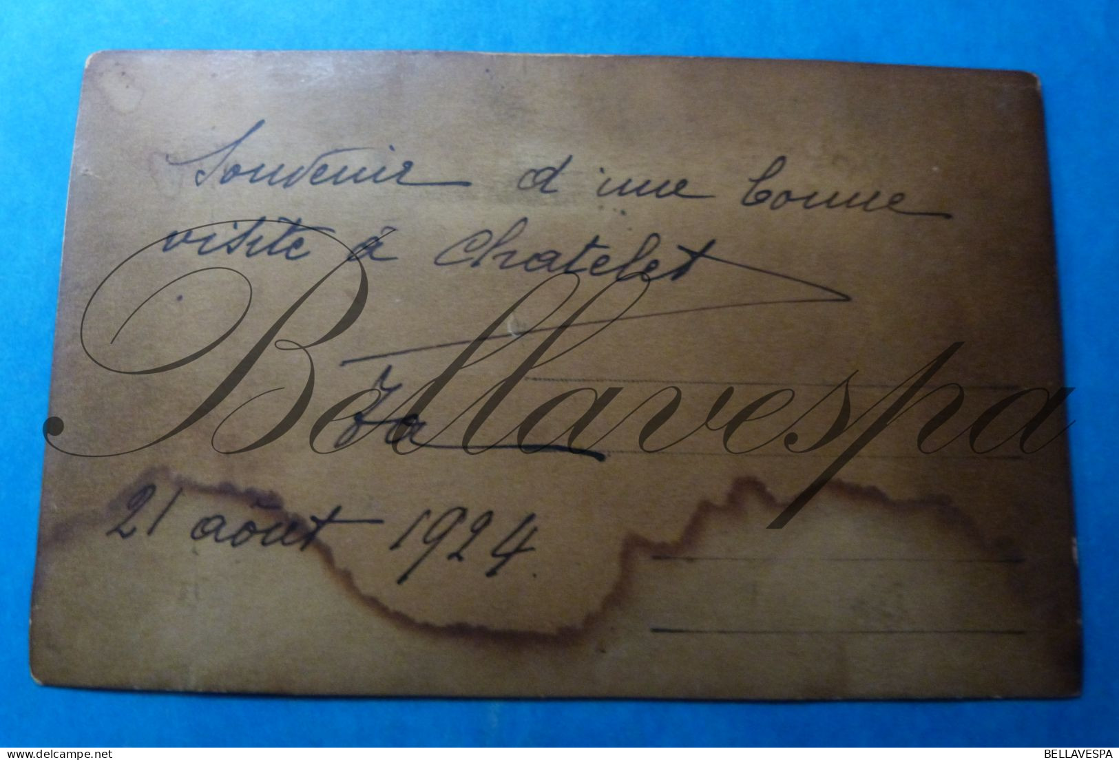 Souvenir D'une Bonne Visité à Chatelet 21 Aout 1924 Carte Photo - Photographs