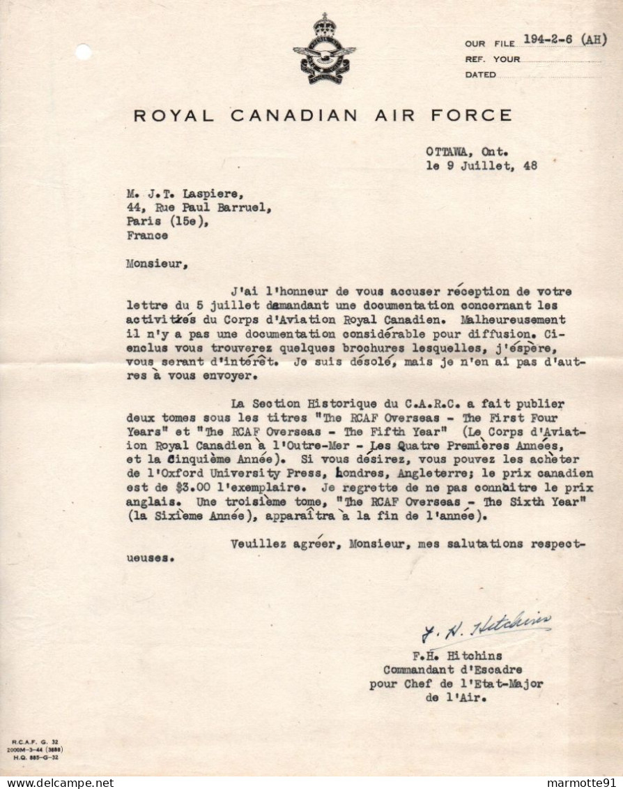 HOME WAR R.C.A.F.  ROYAL CANADIAN AIR FORCE AVIATION CANADA ARMEE AIR PILOTE GUERRE - Fliegerei