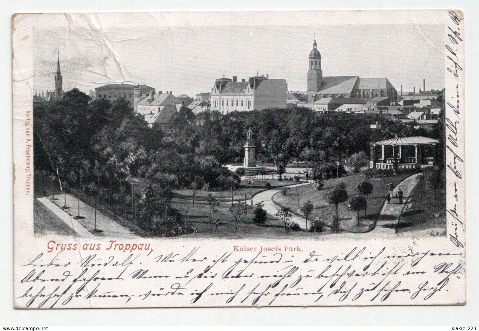 Gruss Aus Troppau. Kaiser Josefs Park. Jahr 1903. - Sudeten