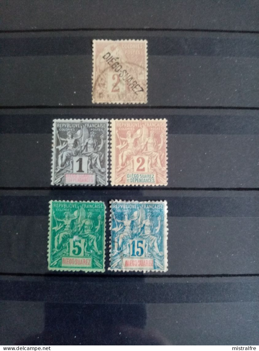 DIEGO SUAREZ.  1892 - 93. . Type " SAGE " . N°25.26 Et 41 Neufs.N° 14 Et 43 Oblitérés. Côte YT 2022: 50,00 € - Unused Stamps