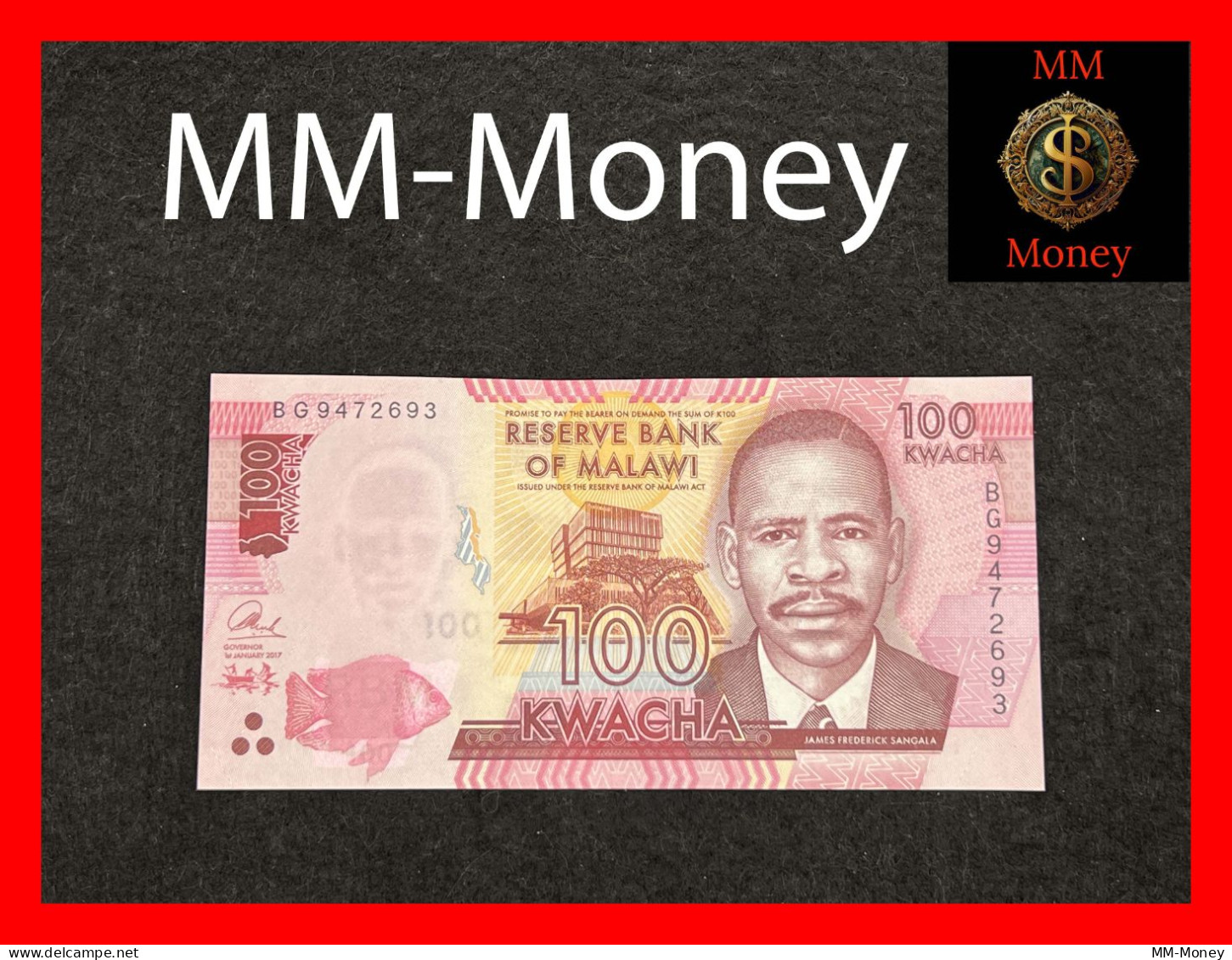 MALAWI   100 Kwacha  1.1.2017  P.  65   UNC - Malawi