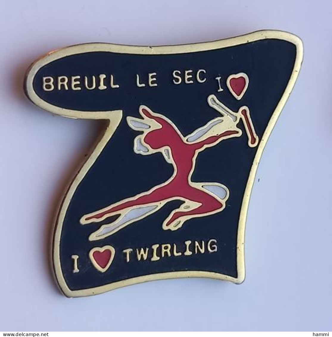 SP459 Pin's Twirling Majorette Majorettes Pin'up I Love Breuil Le Sec OISE Achat Immédiat - Pin-ups