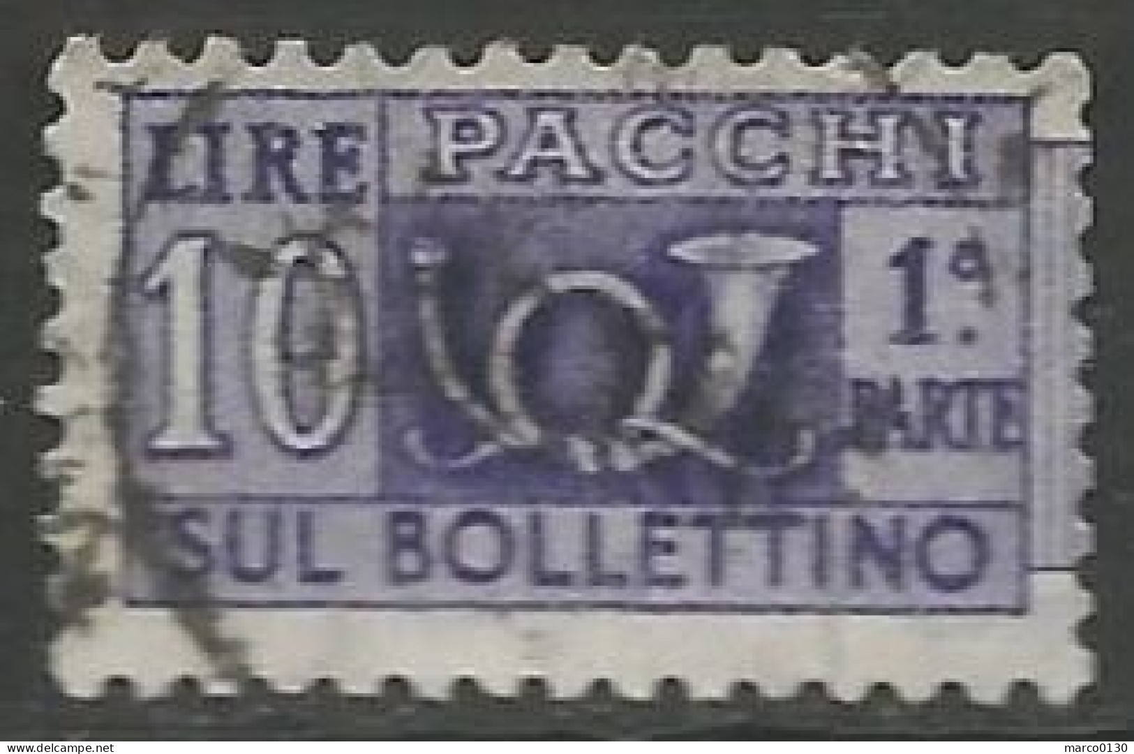 ITALIE  / COLIS POSTAUX N° 74 OBLITERE Partie Gauche - Paketmarken