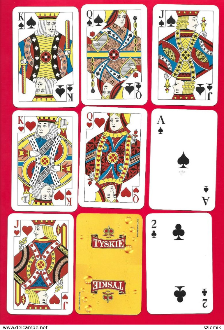 Playing Cards 52 + 3 Jokers.    Polish Beer TYSKIE ,   Poland - 1998 - 54 Karten