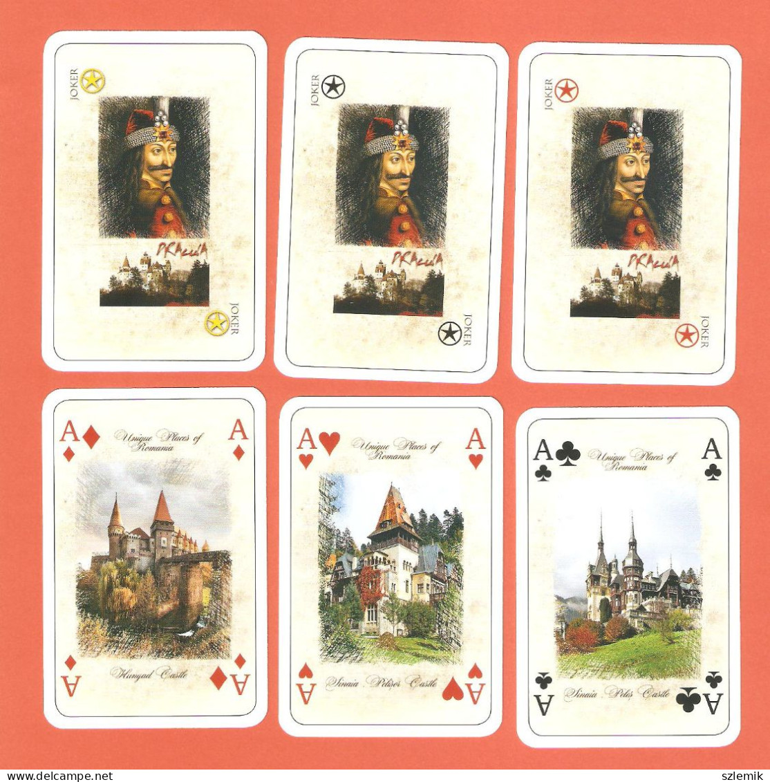 Playing Cards 52 + 3 Jokers.    ROMANIA -  Unique  Places,   Romania - C.2018 - 54 Karten