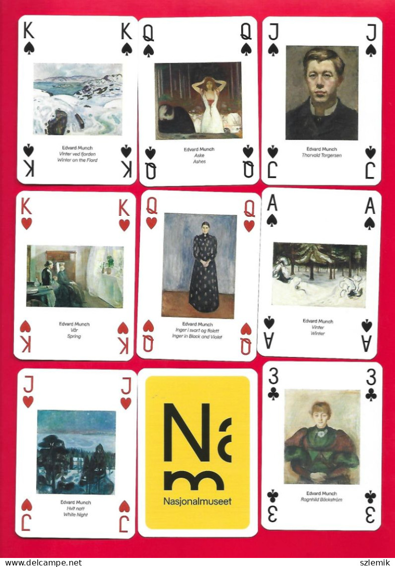Playing Cards 52 + 3 Jokers. Nacjonalmuseet   OSLO  (MUNCH),  TREFL For Norwey - 2023. Size POKER - 54 Karten