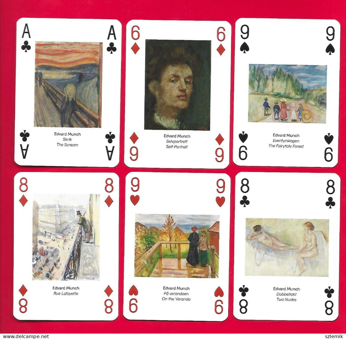Playing Cards 52 + 3 Jokers. Nacjonalmuseet   OSLO  (MUNCH),  TREFL For Norwey - 2023. Size POKER - 54 Cartas