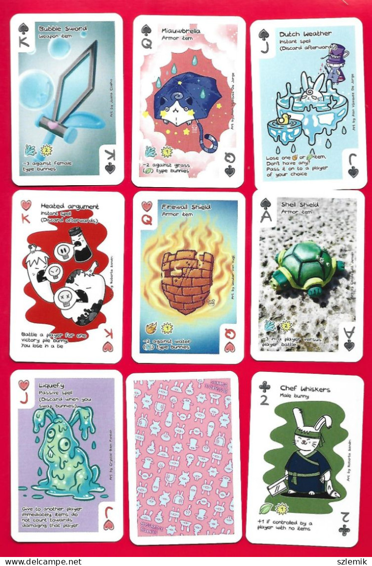 Playing Cards 52 + 3 Jokers.     Bossbattle  Bunnies,    TREFL For Holland - 2023. - 54 Cards