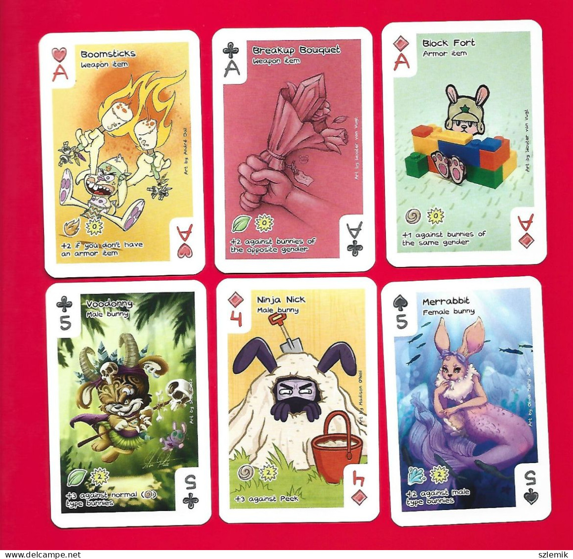 Playing Cards 52 + 3 Jokers.     Bossbattle  Bunnies,    TREFL For Holland - 2023. - 54 Cartas