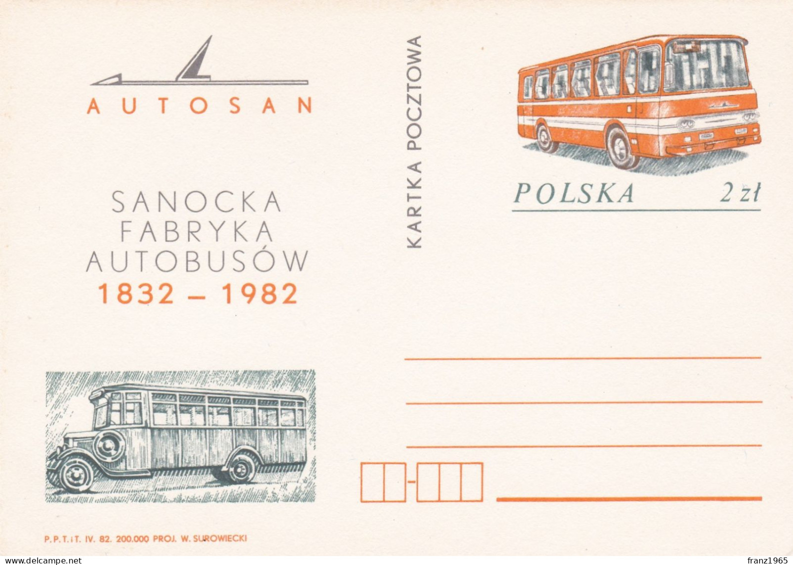 Autosan - Sanocka Fabryka Autobusow 1832 - 1982 - Bus