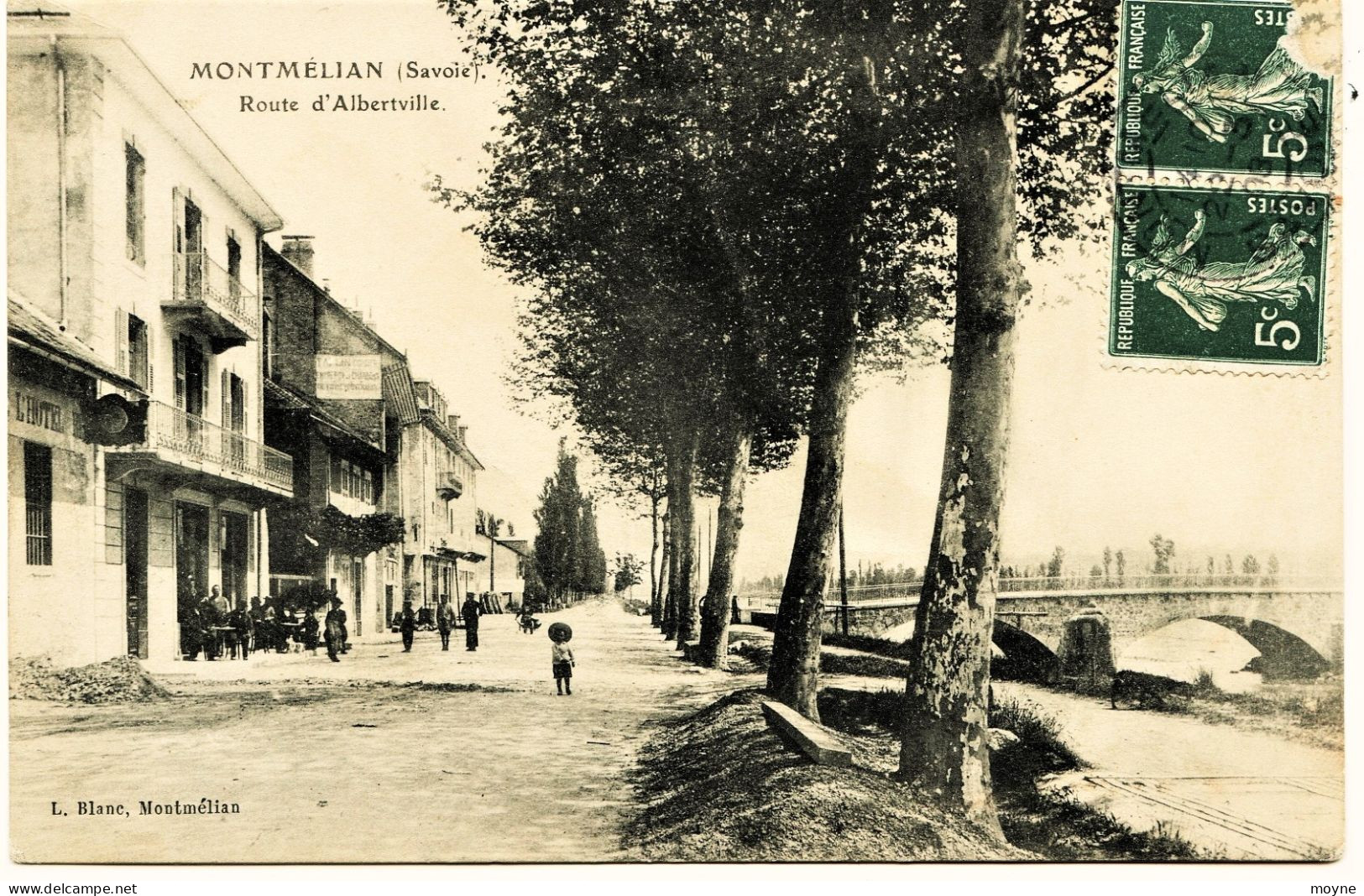 3795 - Savoie - MONTMELIAN  :  Route D'Albertville   Circulée 1908 - Montmelian
