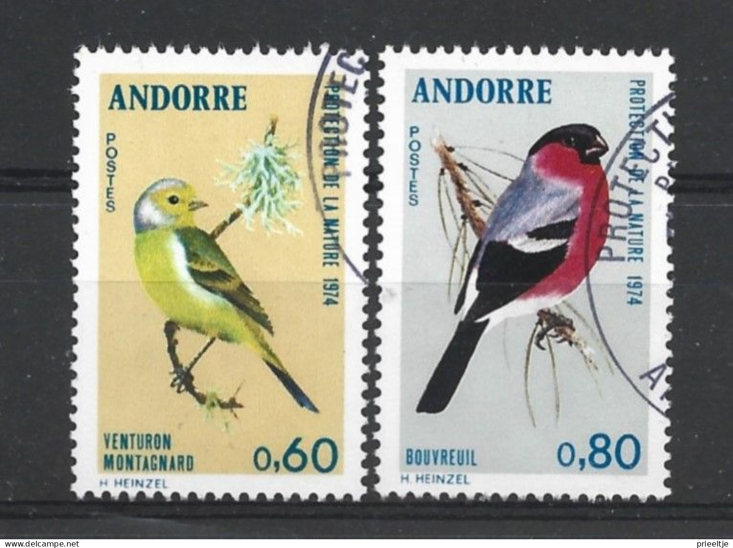 Andorra Fr. 1974 Birds Y.T. 240/241 (0) - Gebruikt