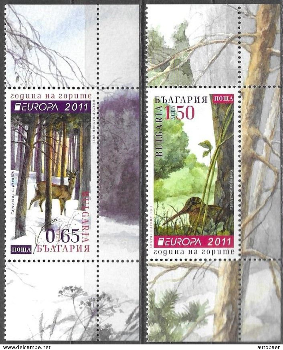 Bulgaria Bulgarie Bulgarien 2011 Europa Cept Forest Mi.no. 4989-90A ** MNH Neuf Postfrisch - 2011