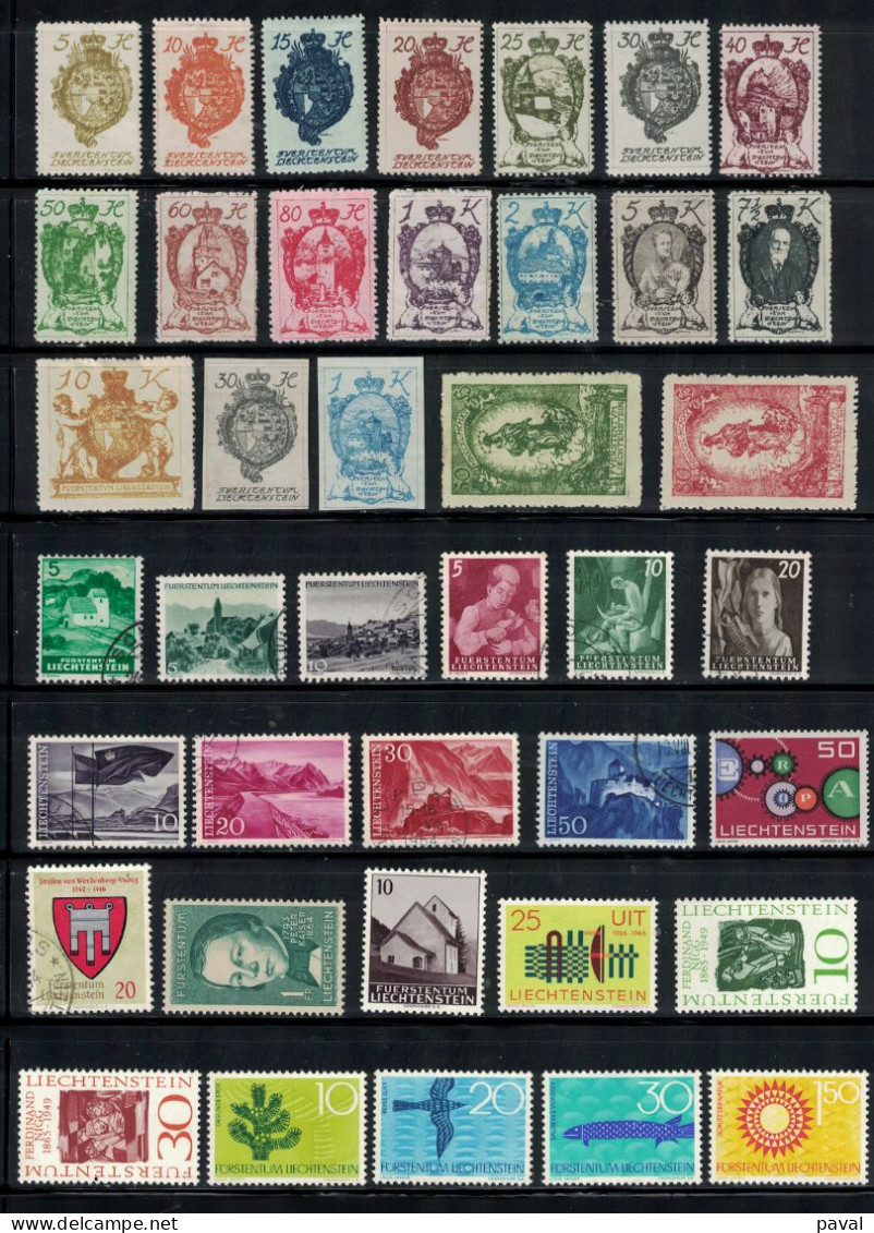 LOT N°1 DE 279TP EN MAJORITE NEUFS, LIECHTENSTEIN, BONNE COTE. - Collections