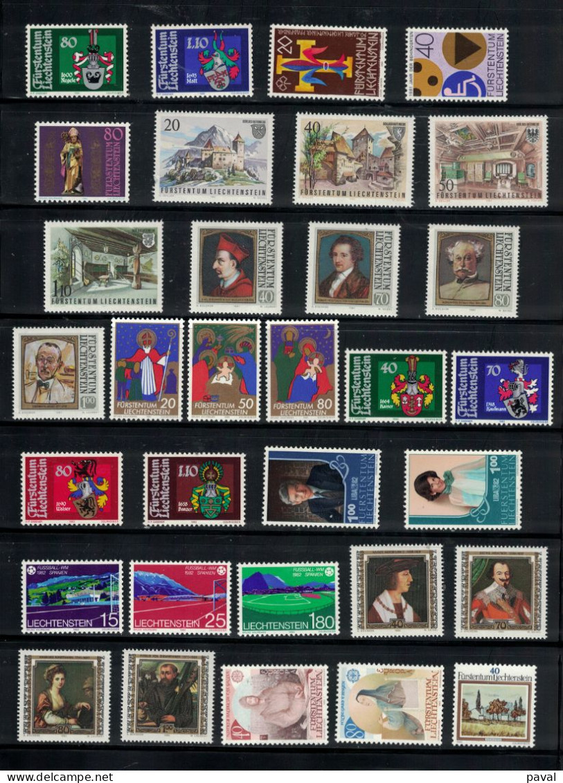 LOT N°1 DE 279TP EN MAJORITE NEUFS, LIECHTENSTEIN, BONNE COTE. - Collections