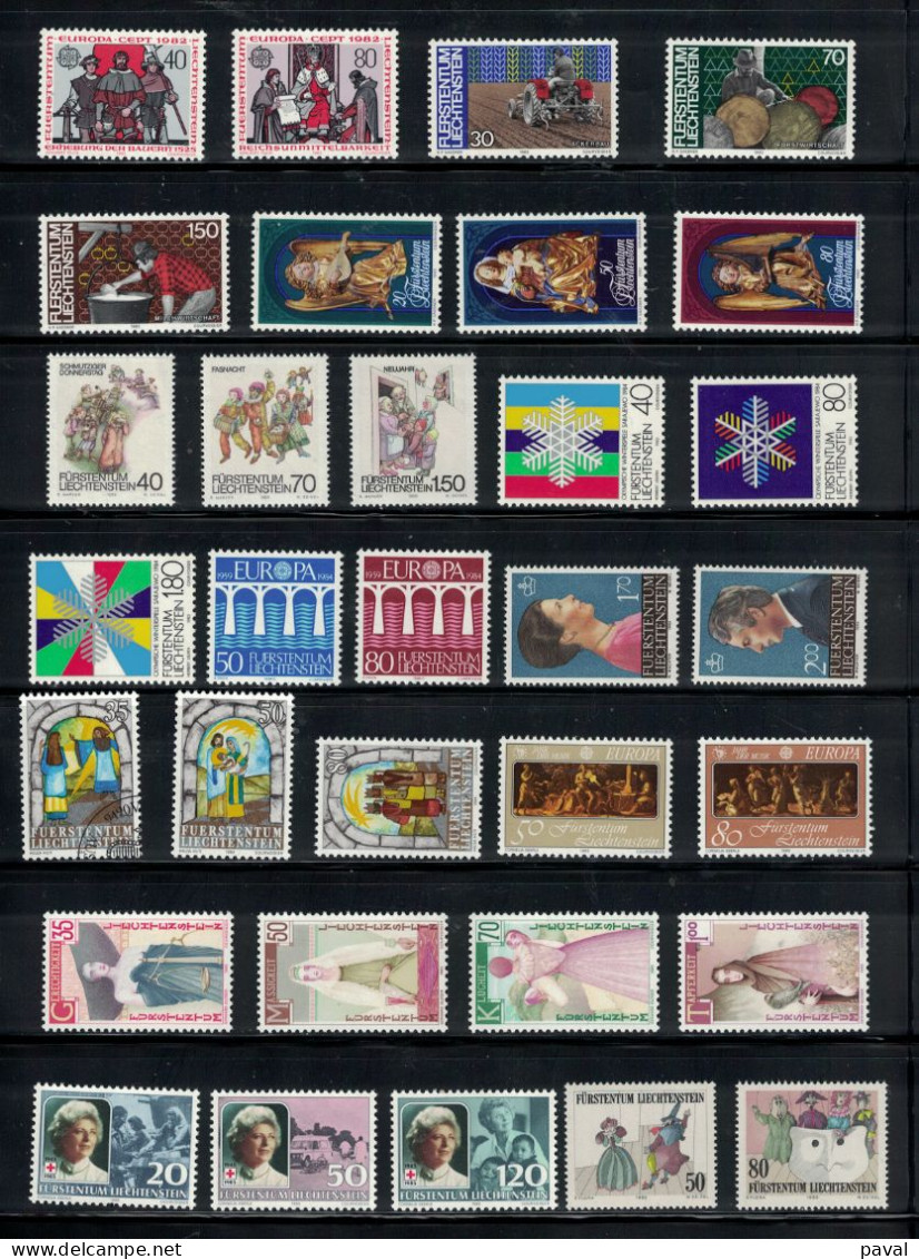 LOT N°2 DE 138TP EN MAJORITE NEUFS**MNH, LIECHTENSTEIN, FORTE COTE. - Lotti/Collezioni