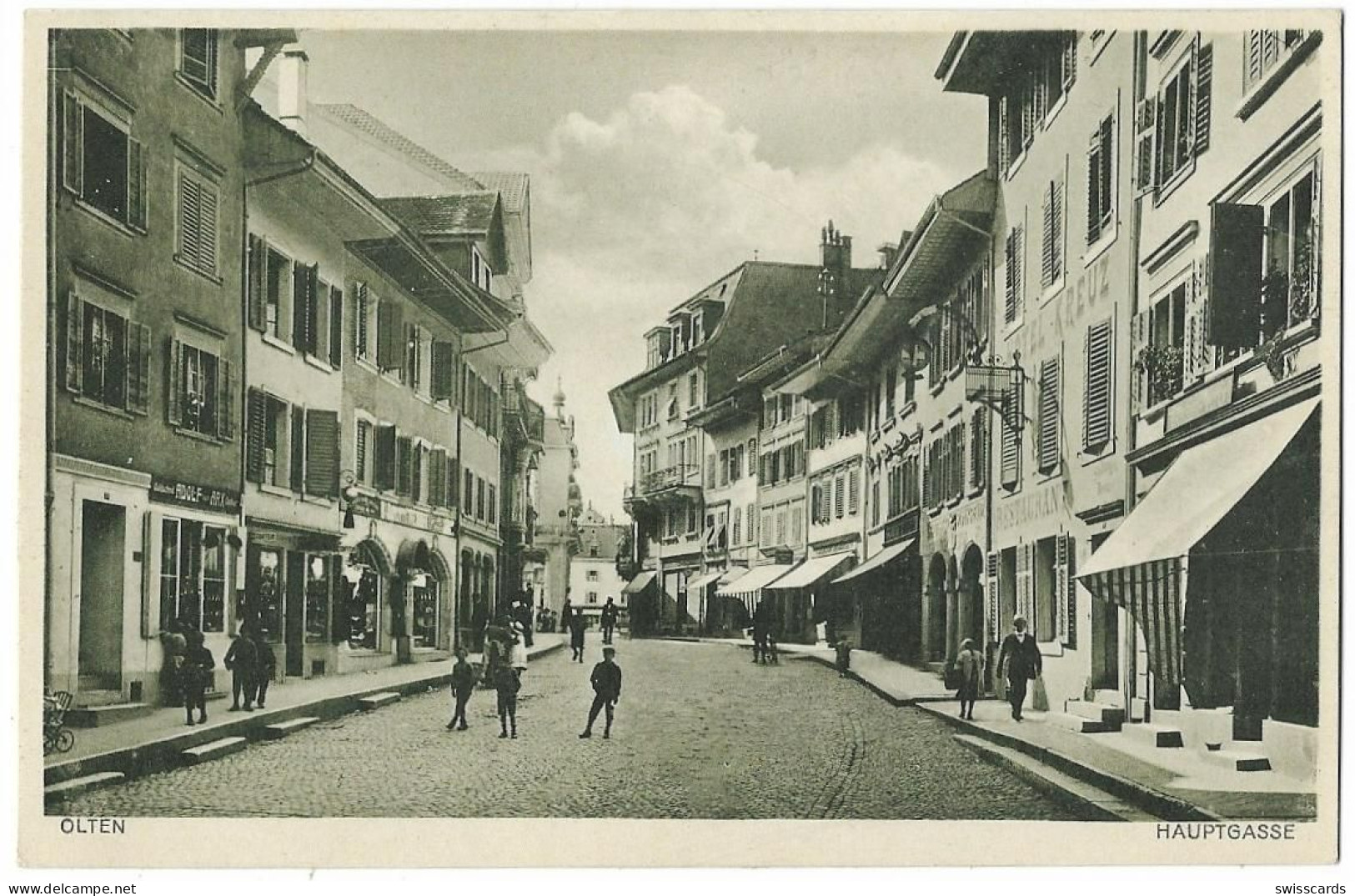 OLTEN: Hauptgasse Mit Goldschmied Von Arx, Animiert ~1910 - Olten