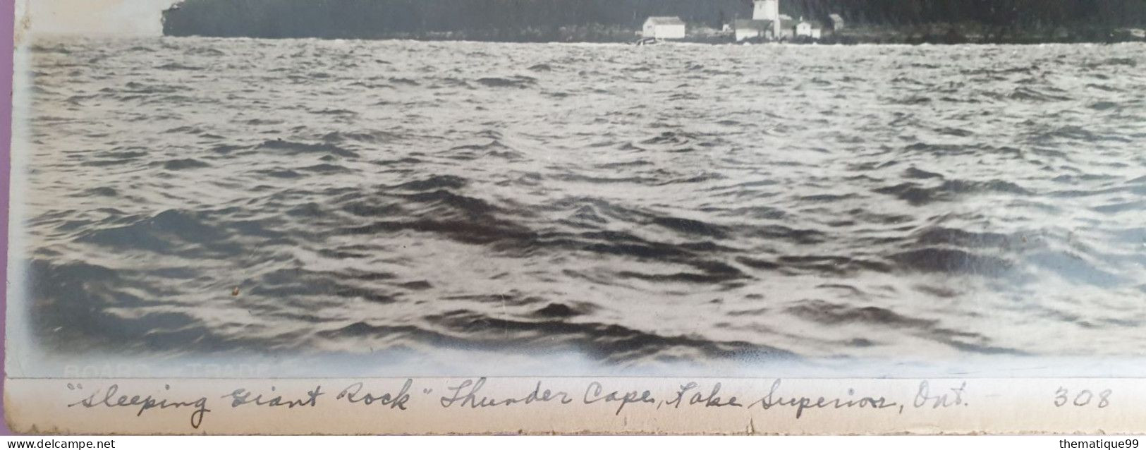 Epreuve D'un Entier Postal Du Canada (Unique) "sleeping Giant Rock" Thunder Cape Lake Superior, Ile Mer Eau - Inseln