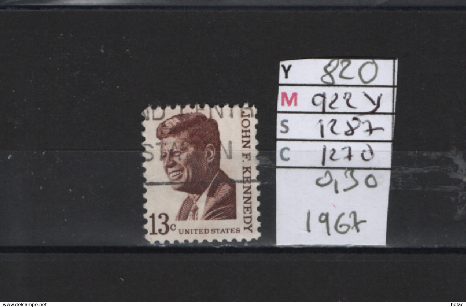 PRIX FIXE Obl   820 YT 922Y MC 1287 SCO 1270 GIB Kennedy 1967    58A/11 - Used Stamps