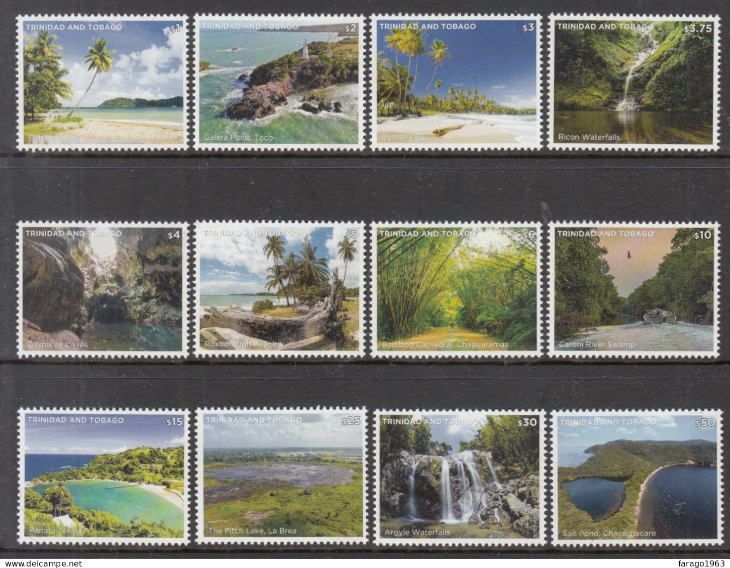 2021 Trinidad & Tobago Landscapes Tourism Waterfalls Definitives Complete Set Of 12  MNH - Trinidad En Tobago (1962-...)