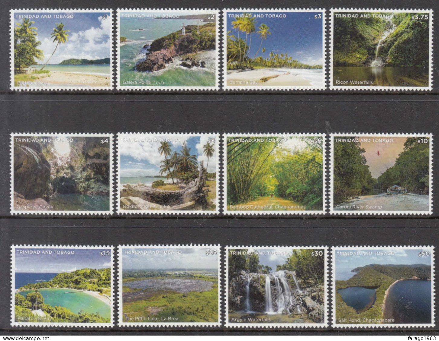 2021 Trinidad & Tobago Landscapes Tourism Waterfalls Definitives Complete Set Of 12  MNH - Trinité & Tobago (1962-...)