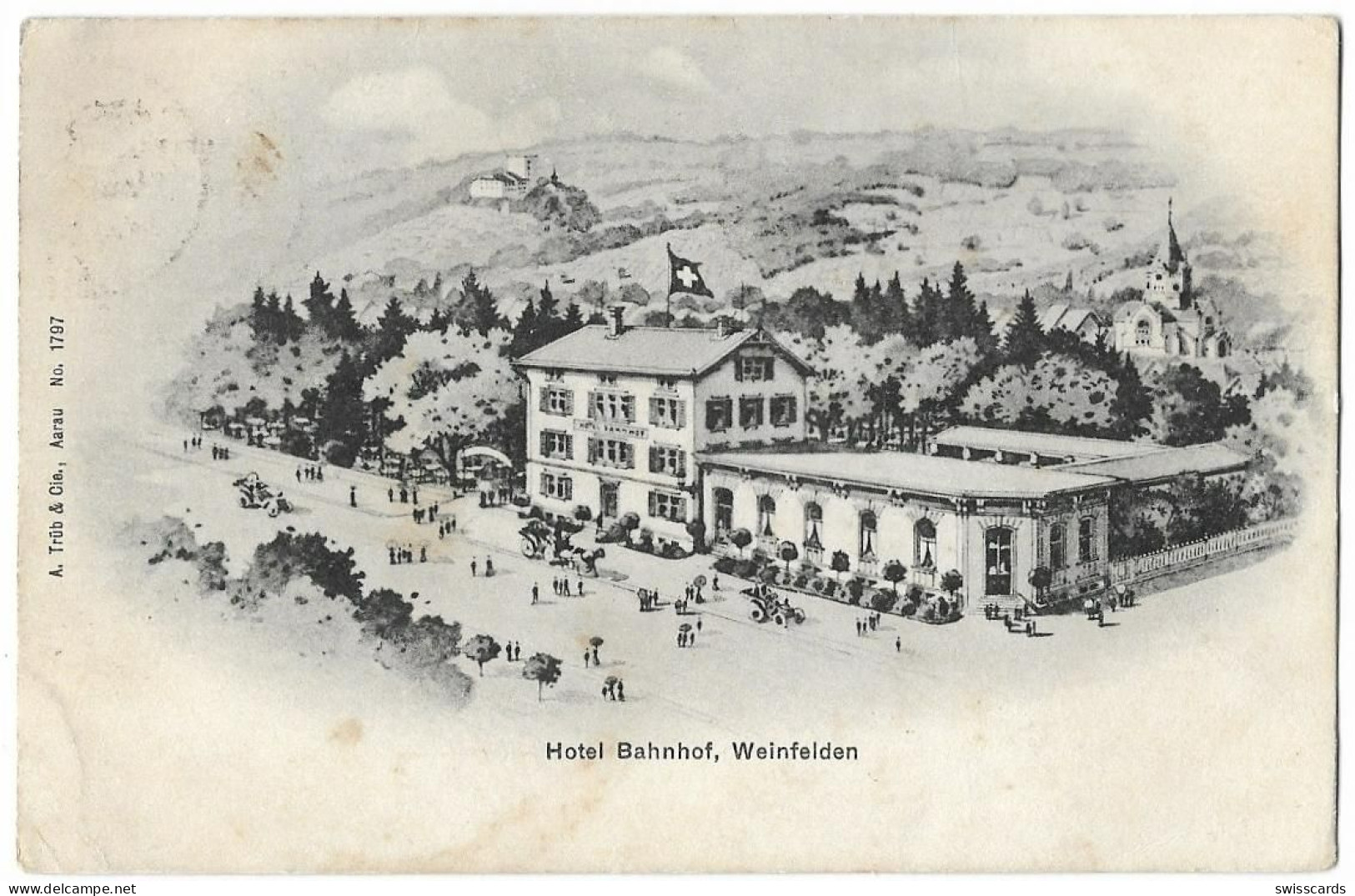 WEINFELDEN: Hotel Bahnhof Animiert 1907 - Weinfelden