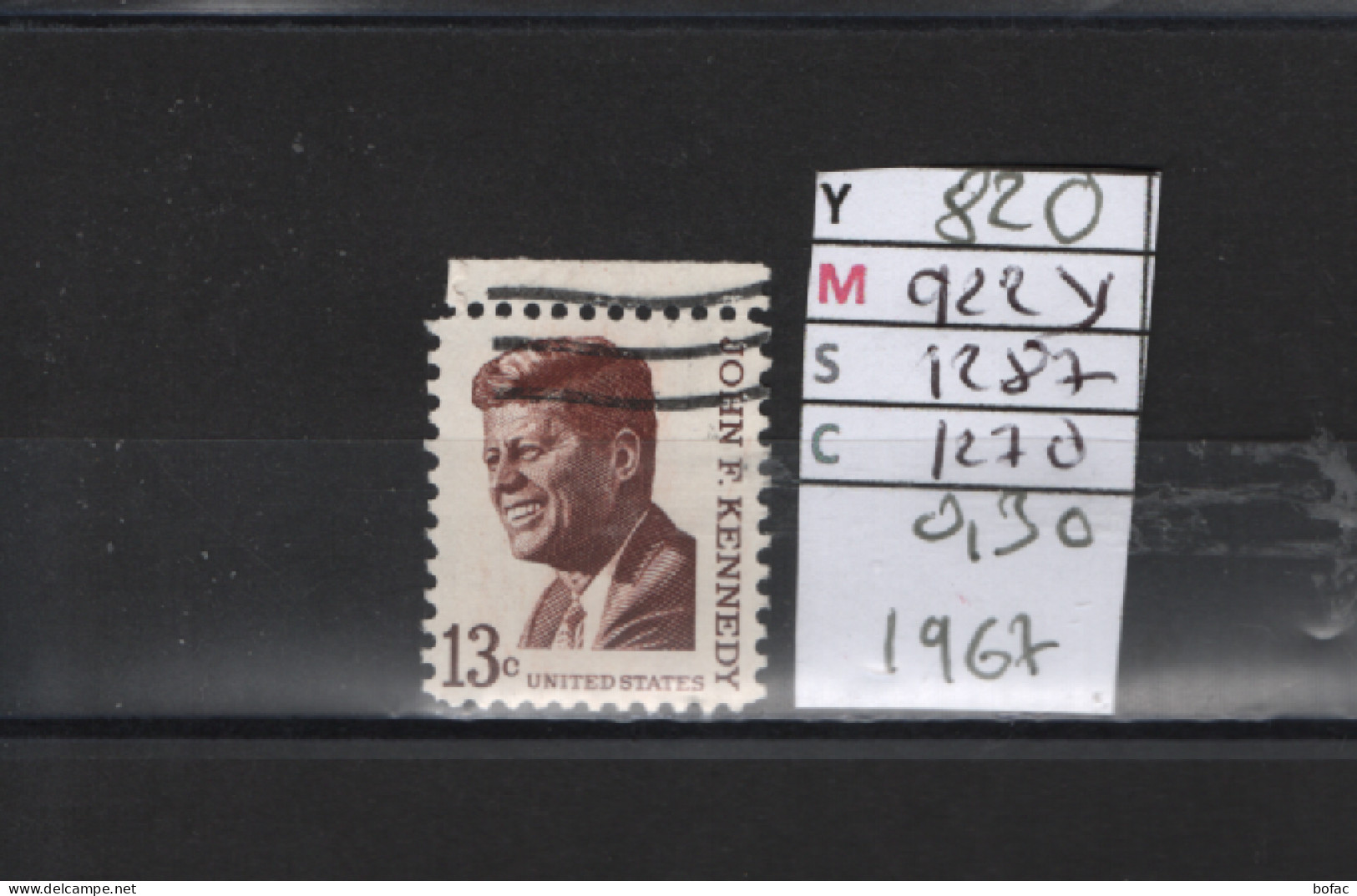 PRIX FIXE Obl   820 YT 922Y MC 1287 SCO 1270 GIB Kennedy 1967    58A/11 - Used Stamps