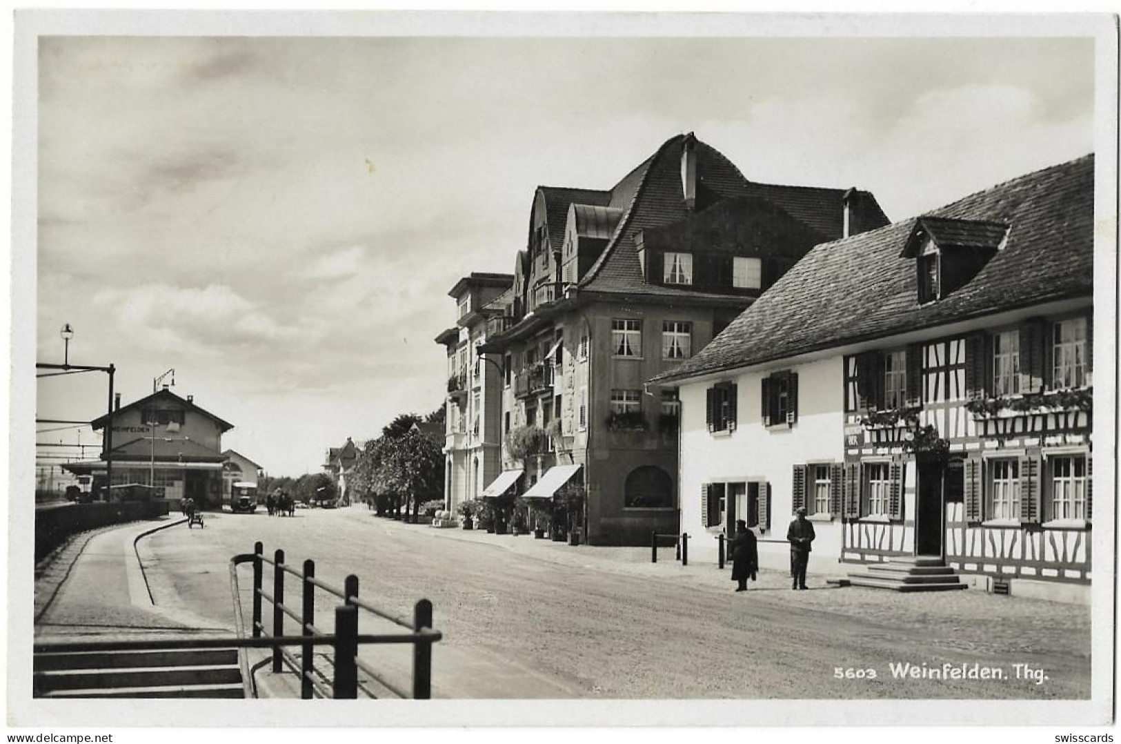 WEINFELDEN: Bahnhof, Bahnhofquartier - Foto-AK 1935 - Weinfelden
