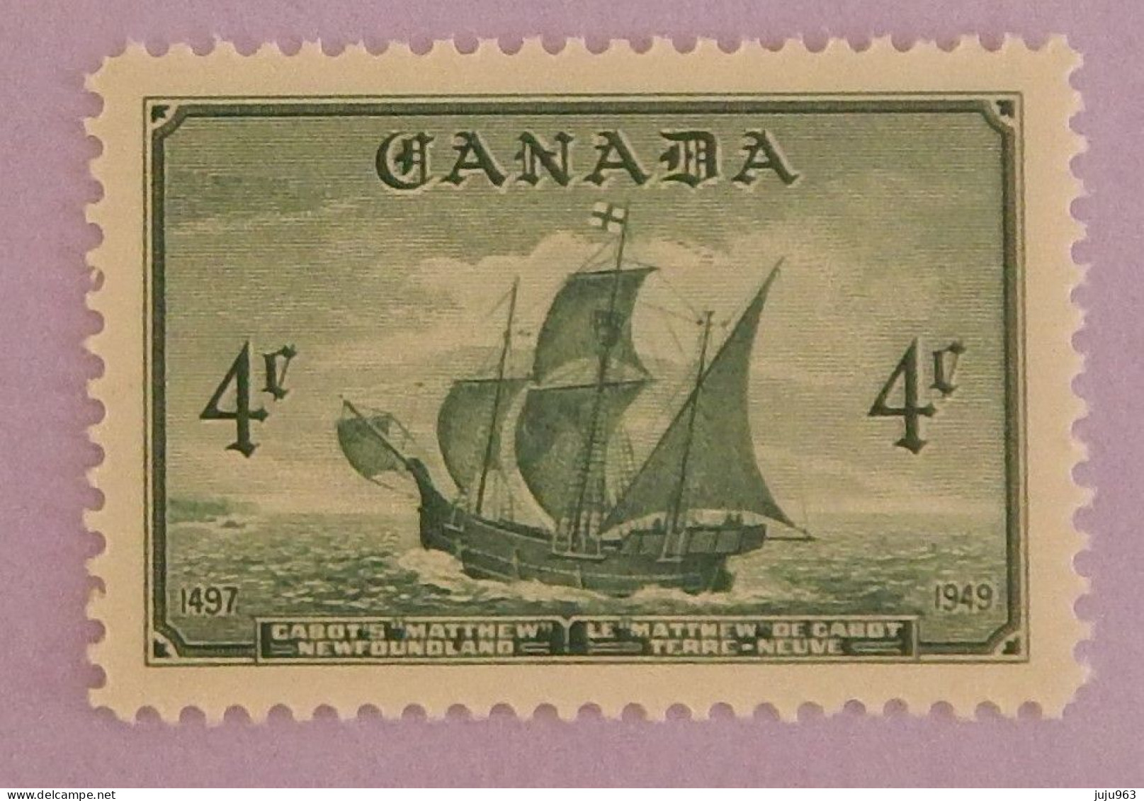 CANADA YT 229 NEUF**MNH "BATEAU DE JEAN CABOT" ANNÉE 1949 - Unused Stamps