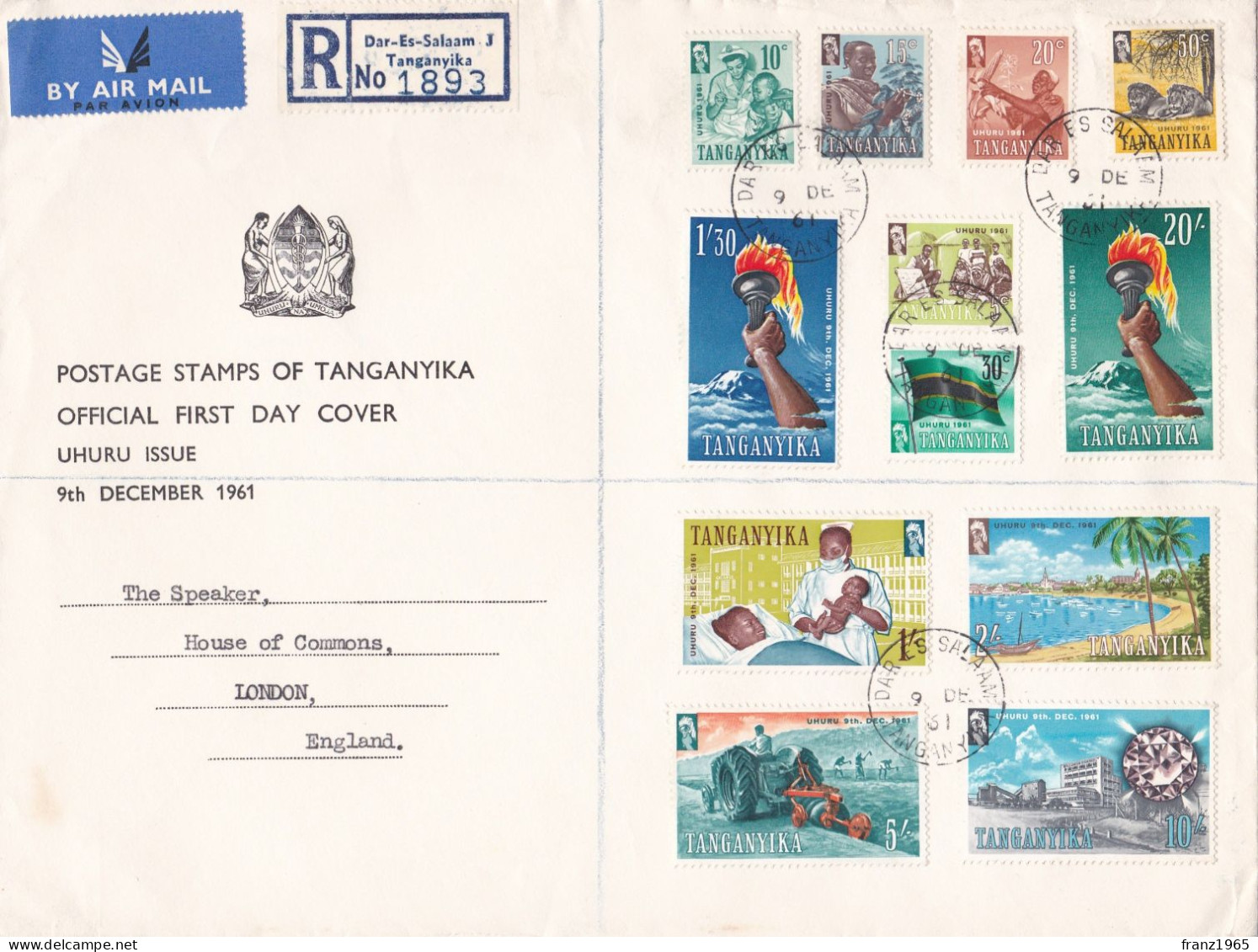 Tanganyika - Indipendence Day - 1961 - Tanzania (1964-...)