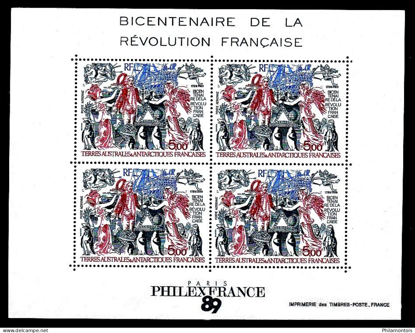 B-F - 1 - Bicentenaire De La Révolution Française - Neuf N** - Très Beau - Blokken & Velletjes