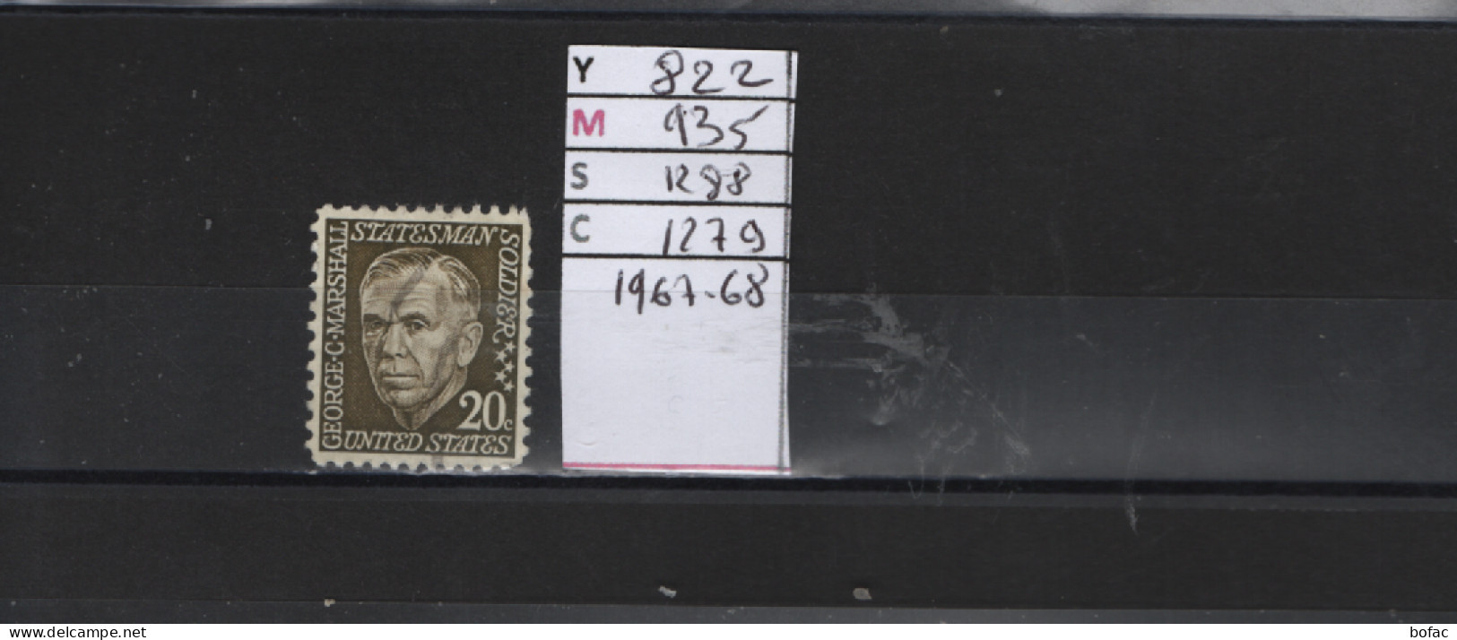 PRIX FIXE Obl   822 YT 935 MIC 1298 SCOT GIB 1279 George C. Marshall 1967 58A/12 2Teintes - Used Stamps