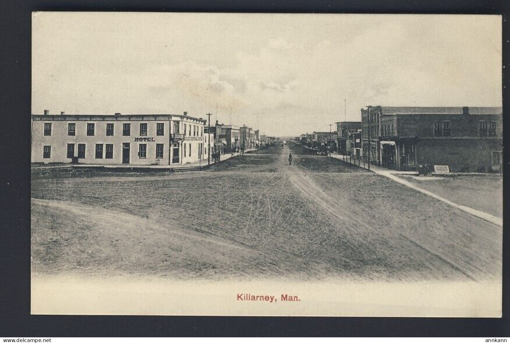 KILLARNEY MANITOBA - View Of Business Buildings, Town Street - Hotel, Dirt Road - Autres & Non Classés