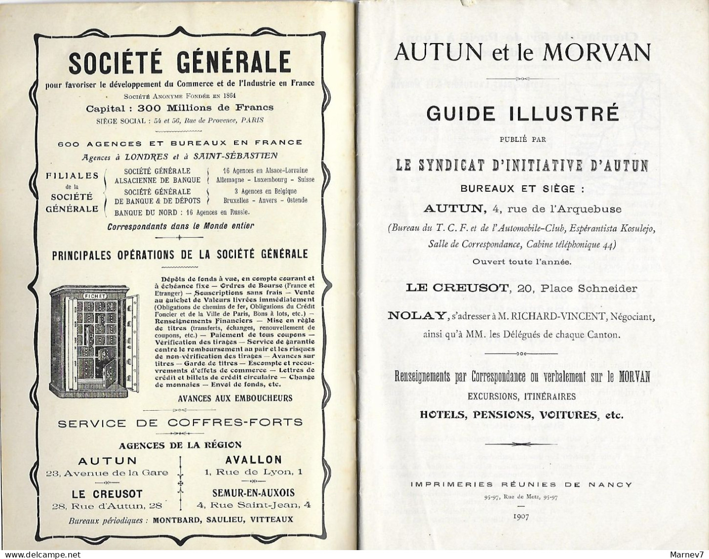 Guide De Tourisme Illustré - Nombreux Textes Et Photos Noir & Blanc - Avec Plan De La Ville - AUTUN - Le MORVAN - 1907 - - Bourgogne