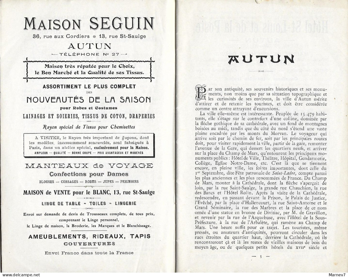 Guide De Tourisme Illustré - Nombreux Textes Et Photos Noir & Blanc - Avec Plan De La Ville - AUTUN - Le MORVAN - 1907 - - Bourgogne