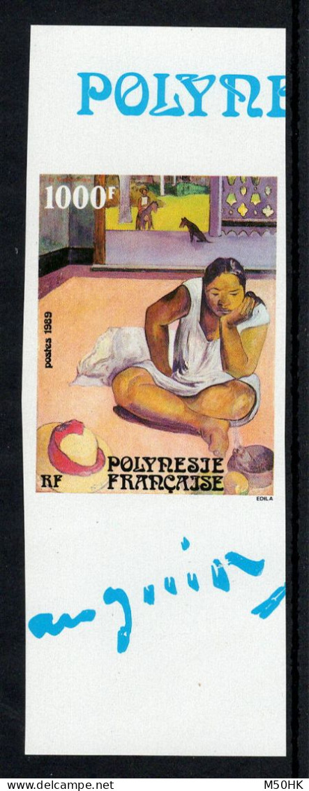 Polynésie - Non Dentelé - YV 346 N** MNH Luxe , Gauguin - Geschnittene, Druckproben Und Abarten