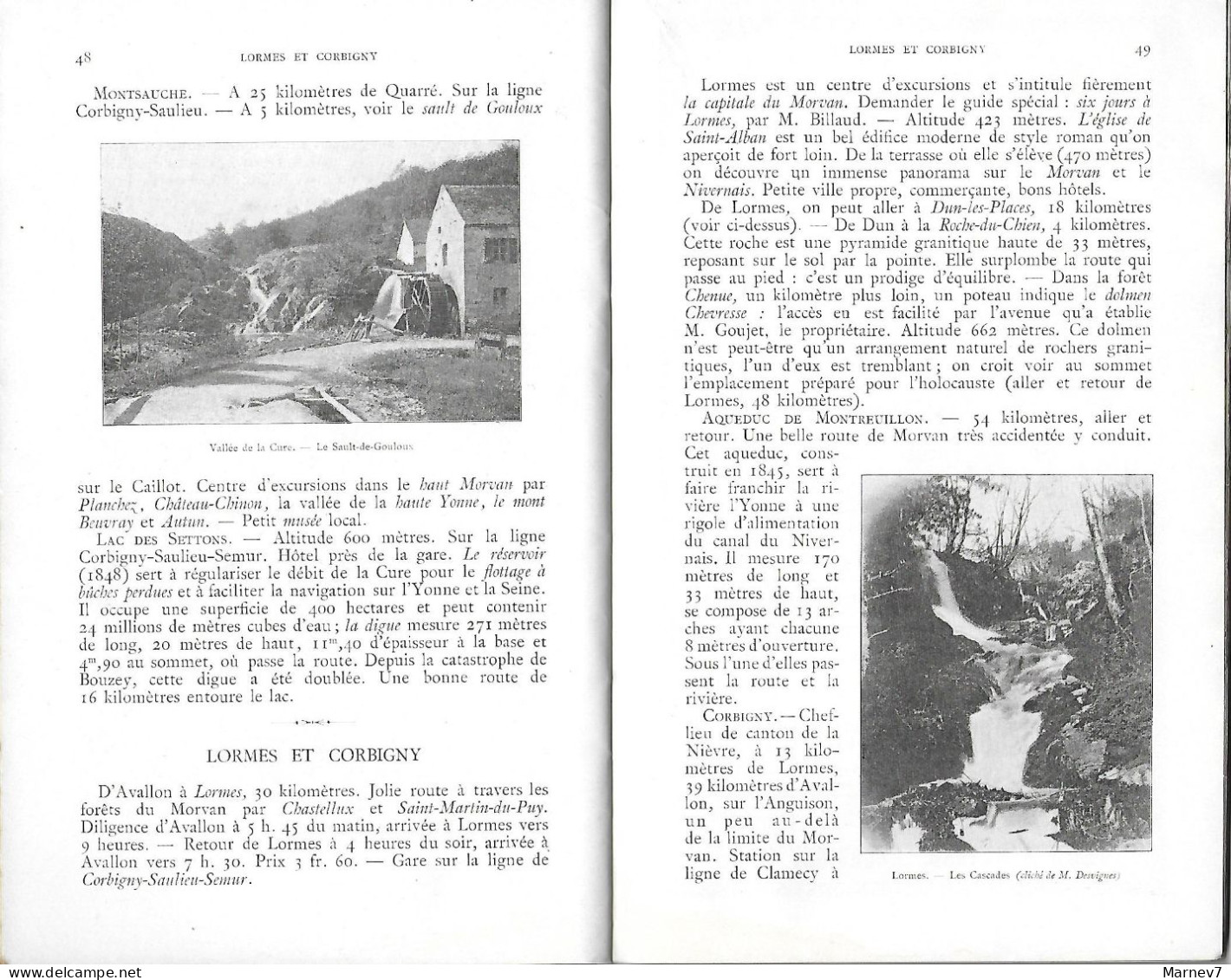 Guide  Tourisme Illustré - Nombreux Textes Photos Noir & Blanc - Le MORVAN 1903 - Avallon Vallées Du Cousin & De La Cure - Bourgogne