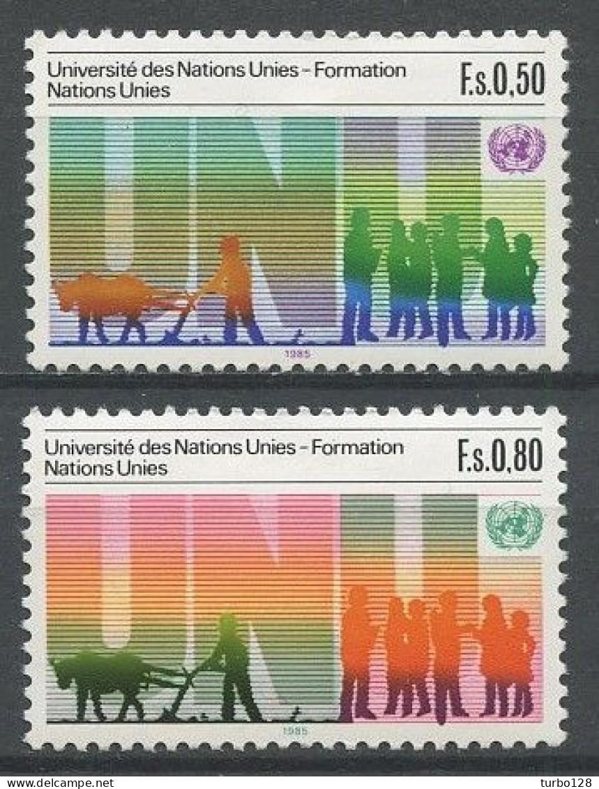 NU Genève 1985 N° 129/130 ** Neufs  MNH Superbes C 2.85 € Université Des Nations Unies Signe U.N.U. Emblème - Ongebruikt