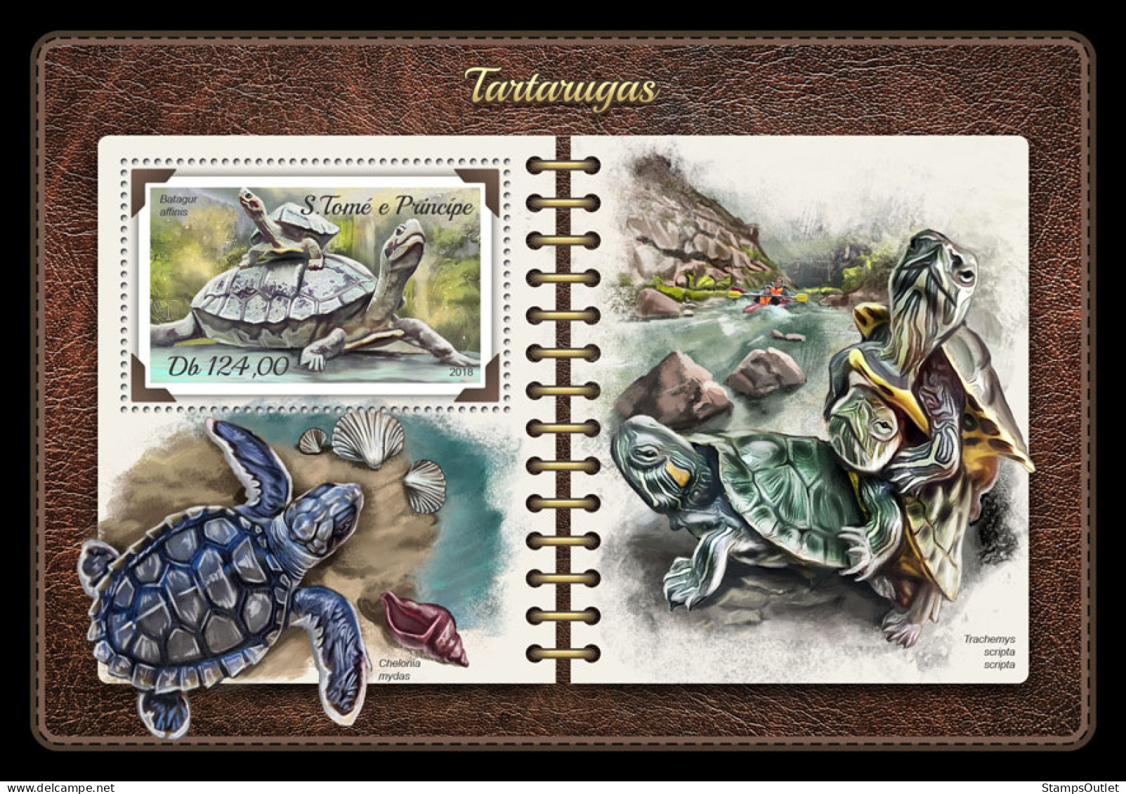  SÃO TOMÉ AND PRÍNCIPE  2018 MNH  Turtles  Michel Code:  7627 / Bl.1373. Scott Code: 3560. Yvert&Tellier Code: 1120 - São Tomé Und Príncipe