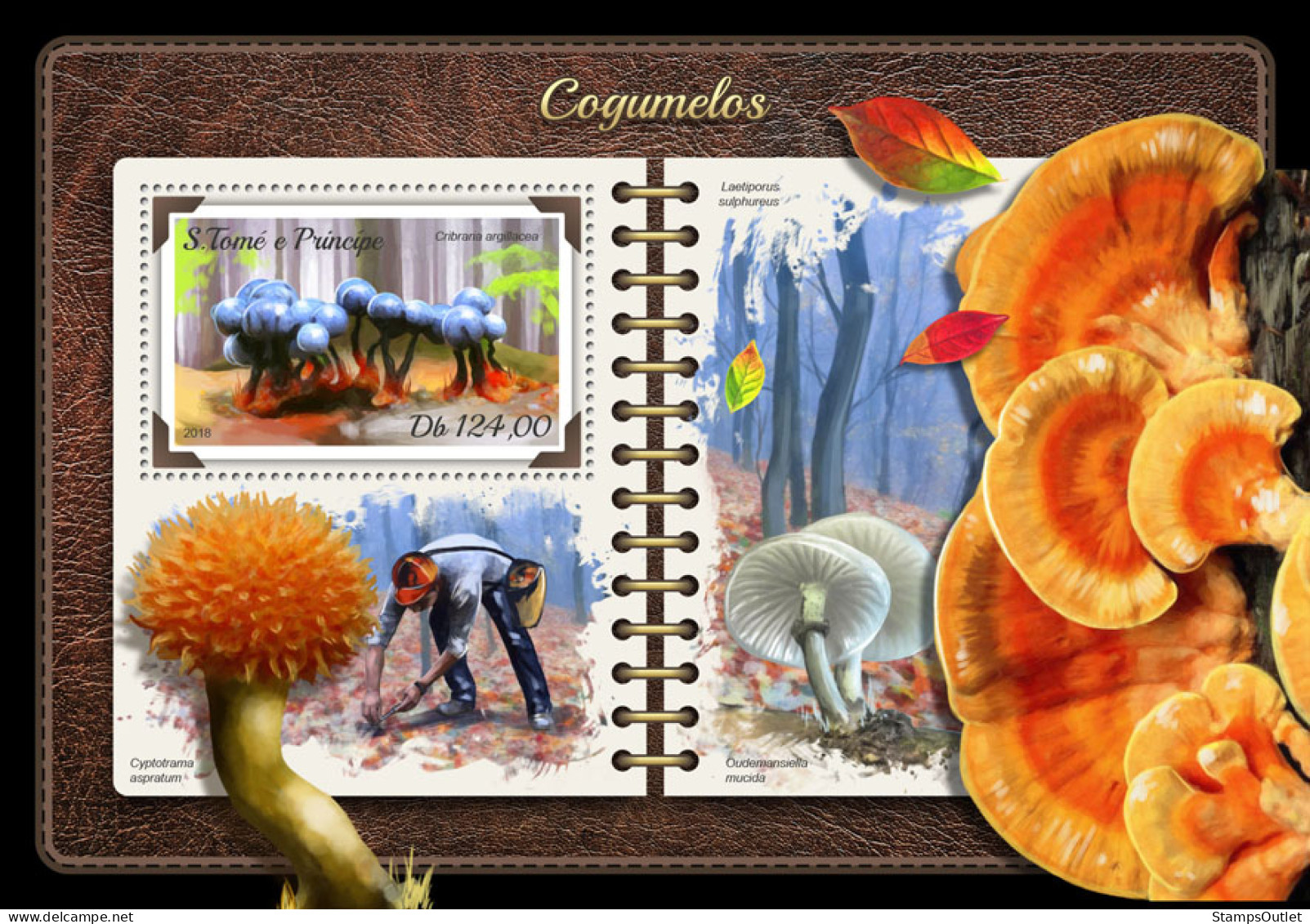  SÃO TOMÉ AND PRÍNCIPE  2018 MNH  Mushrooms  Michel Code:  7617 / Bl.1371. Scott Code: 3561. Yvert&Tellier Code: 1122 - Sao Tome Et Principe