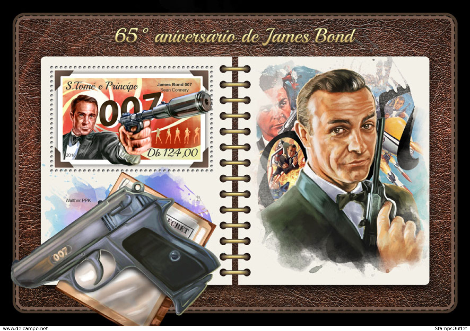  SÃO TOMÉ AND PRÍNCIPE  2018 MNH  James Bond  Michel Code:  7682 / Bl.1384. Scott Code: 3553. Yvert&Tellier Code: 1128 - São Tomé Und Príncipe