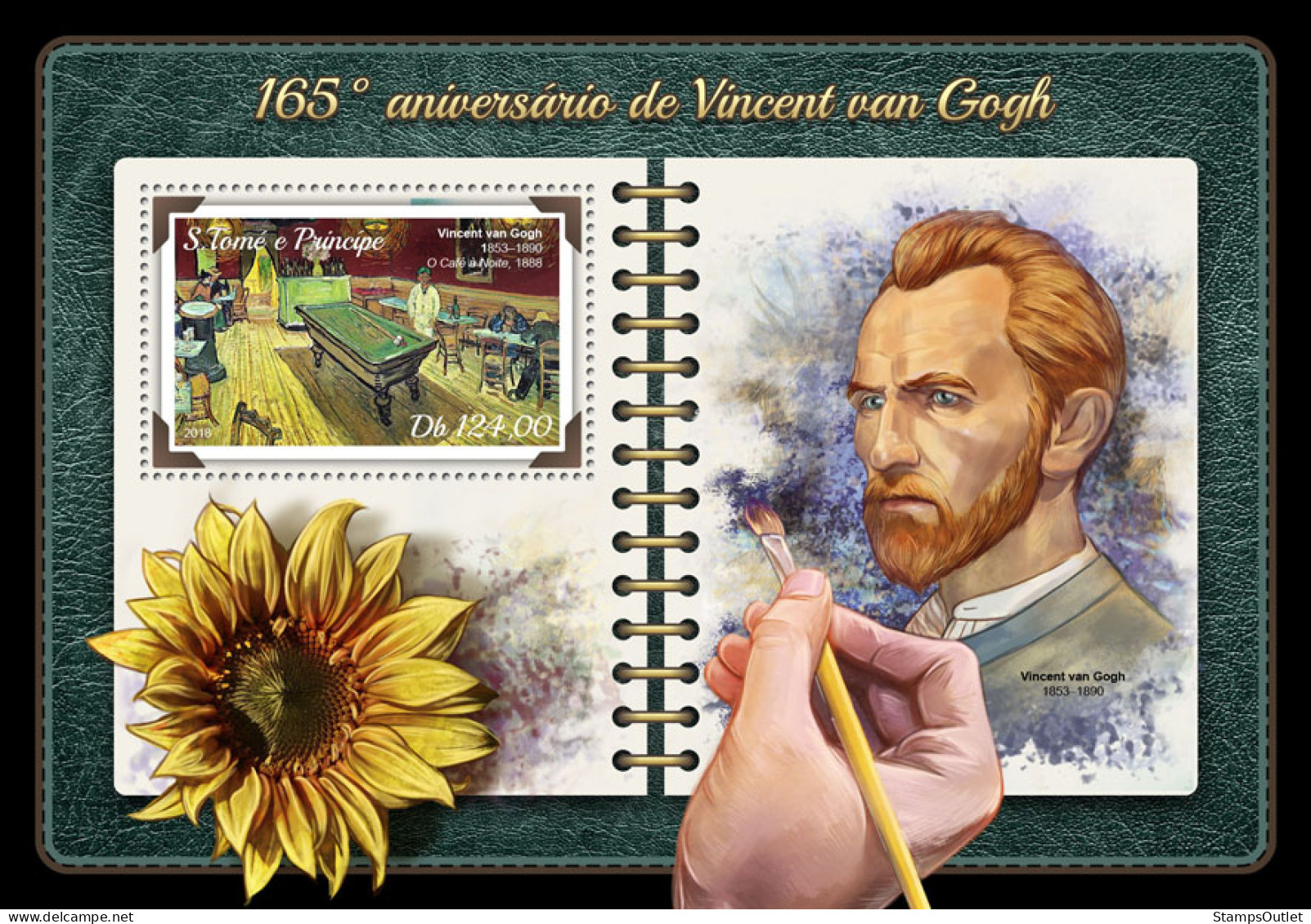  SÃO TOMÉ AND PRÍNCIPE  2018 MNH  Vincent Van Gogh   Code: 7657 / Bl.1379. Scott Code: 3568Yvert&Tellier Code: 1130 - Sao Tome Et Principe