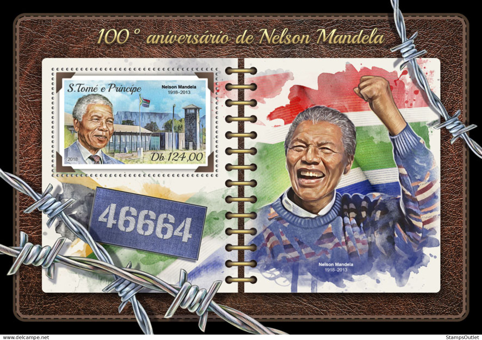  SÃO TOMÉ AND PRÍNCIPE  2018 MNH  Nelson Mandela  Michel Code: 7667 / Bl.1381.Scott Code: 3562. Yvert&Tellier Code: 1131 - Sao Tome Et Principe