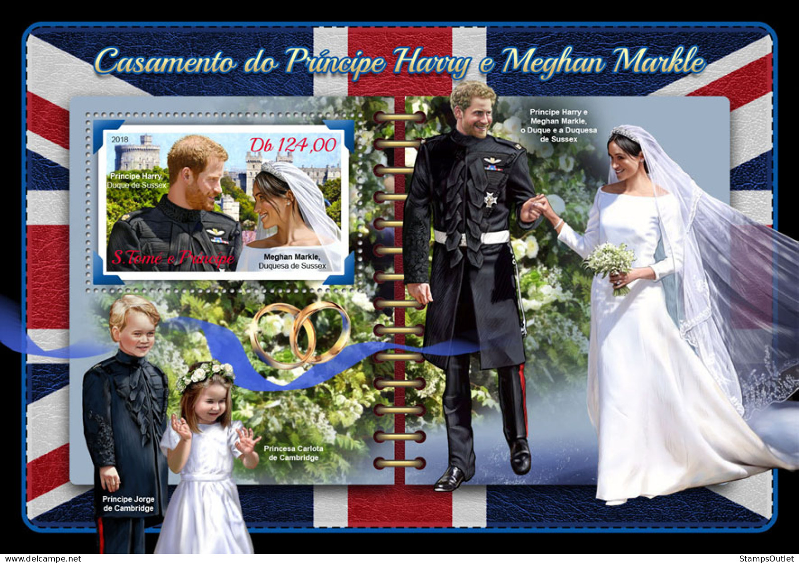  SÃO TOMÉ AND PRÍNCIPE  2018 MNH Wedding Of Prince Harry And Meghan Markle Code:  7707 / Bl.1389.C: 3564.1137 - Sao Tome Et Principe