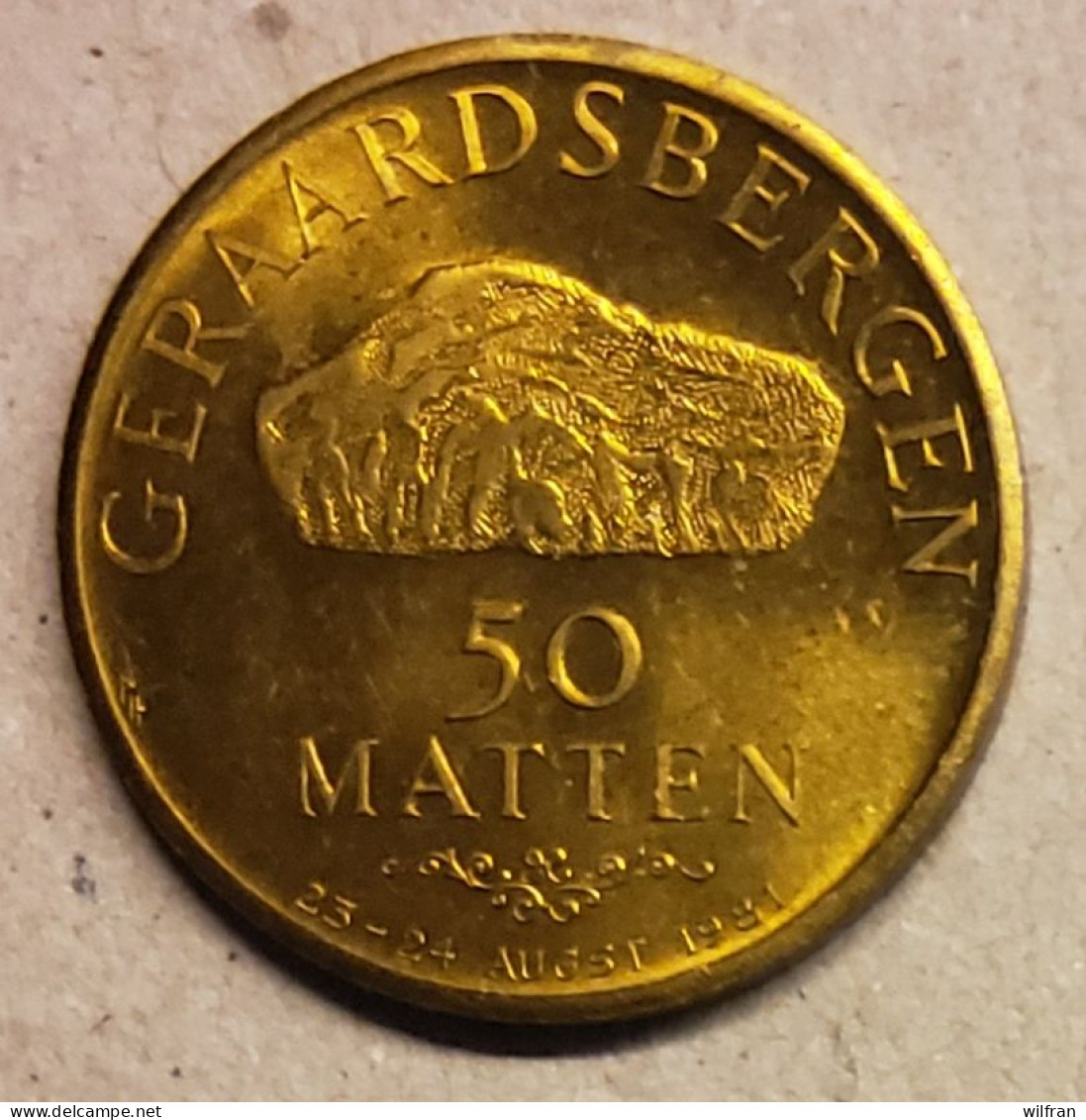 4528 Vz Geraardsbergen 50 Matten - Kz Manneken Pis Anno 1455 - Tokens Of Communes