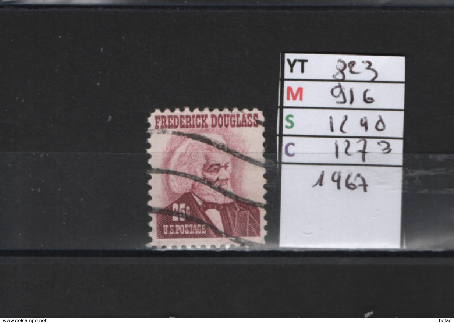 PRIX FIXE Obl   823 YT 916  MIC 1290 SCO 1273 GIB Frédéric Douglas 1967-1968 58A/12 - Used Stamps