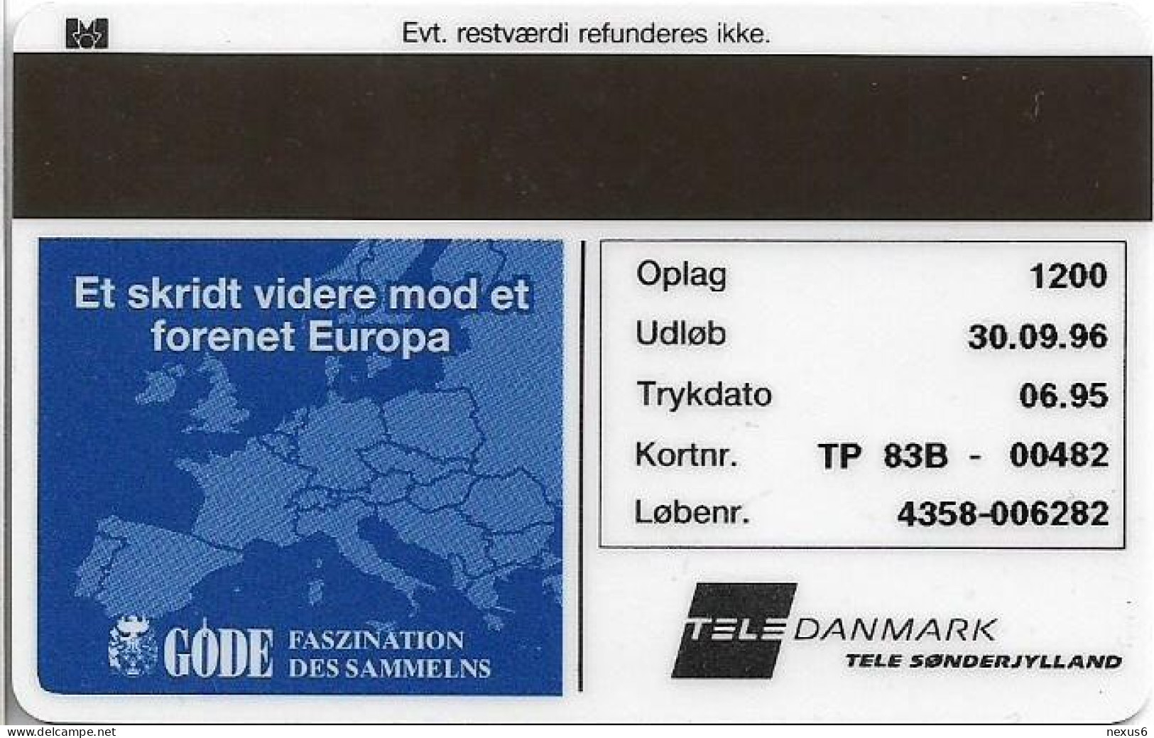 Denmark - TS - Ecu - Germany - TDTP083B - 06.1995, 1.200ex, Used - Denmark